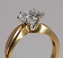 Load image into Gallery viewer, Vintage solid 14K gold natural 2.00 carat diamond solitaire engagement ring
