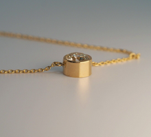 Load image into Gallery viewer, Solid 14K gold 0.88ct VVS2 Natural Diamond bezel set Solitaire Necklace $9800
