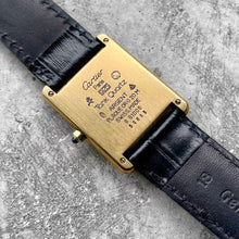 Load image into Gallery viewer, 1992 Tank De Must Cartier 681006 Quartz gold plated Grey Dial - Original Papers
