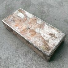 Load image into Gallery viewer, Vintage Engelhard 100 oz .999 Silver Poured Bar -Attractive light Rainbow Toning
