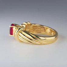 Load image into Gallery viewer, Solid 18k Yellow Gold 1.31 ct Ruby + Natural Diamond ring - $7025 Appraisal
