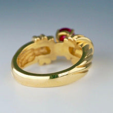 Load image into Gallery viewer, Solid 18k Yellow Gold 1.31 ct Ruby + Natural Diamond ring - $7025 Appraisal
