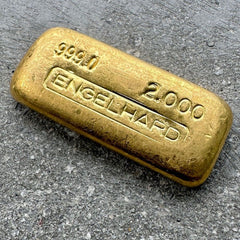 Engelhard 2 oz Gold Poured Bar .9990 2oz - No Serial - Early version