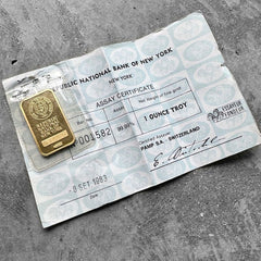 1983 Pamp Suisse Republic National Bank New York 1 oz Gold Bar .9999 1oz