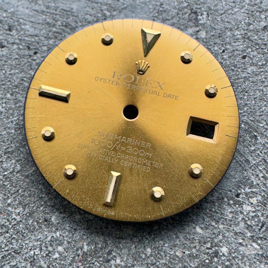 Vintage Original Rolex Dial 16808 - Tropical Gold Dial