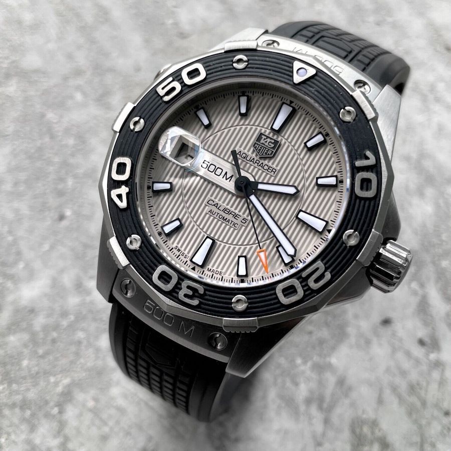 Tag Heuer Aqua Racer Calibre 5 Stainless Steel Rubber WAJ2110 Grey Dial