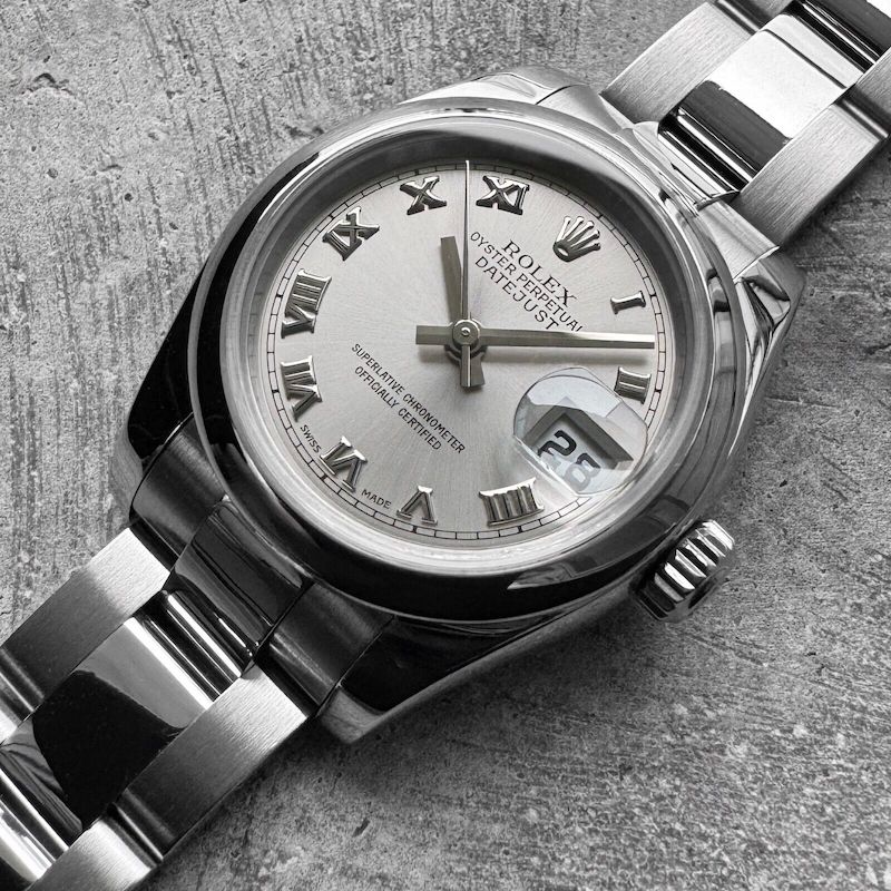 Ladies Rolex Datejust 179160 - Roman numeral Markers silver dial