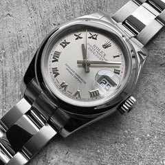 Ladies Rolex Datejust 179160 - Roman numeral Markers silver dial