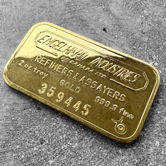 Vintage Engelhard Industries Canada 2 oz Gold struck Bar .9999 2oz