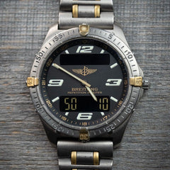 40mm Breitling Aerospace F56062 Digital + Analog – New Old Stock Titanium! NOS