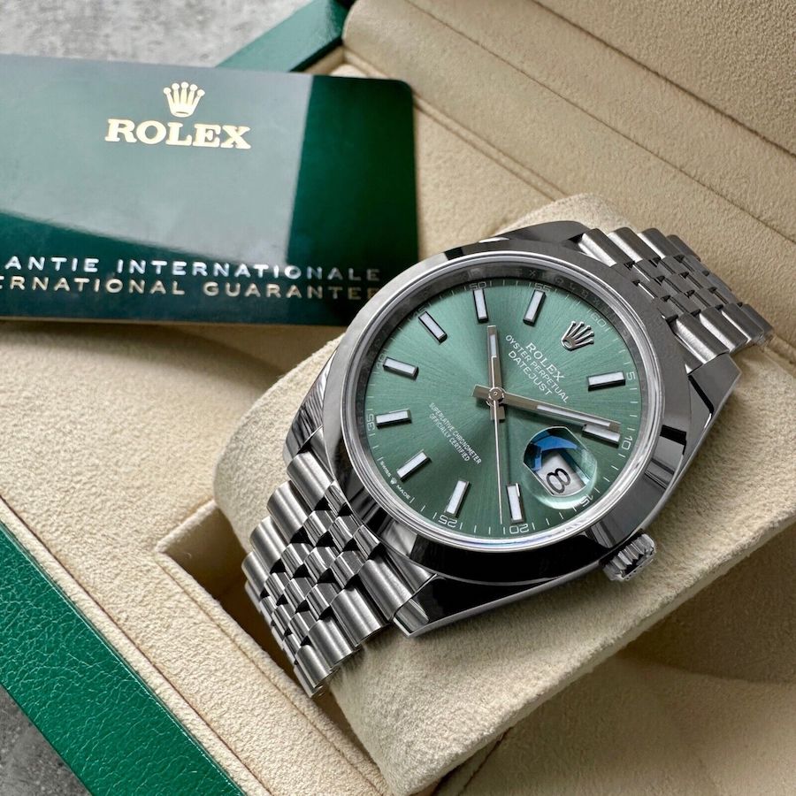 2022 Rolex 41mm Datejust 126300 Jubilee Box/ Papers - Mint Green - November 2022