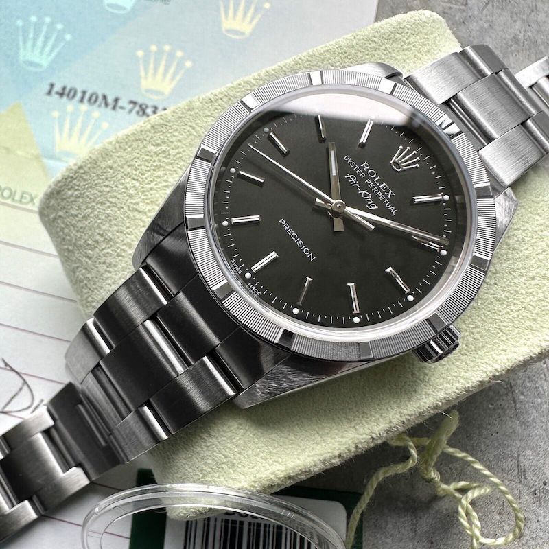 2006 Rolex Air King 14010M – Box and Papers - Razor sharp + Nice Matte Grey Dial