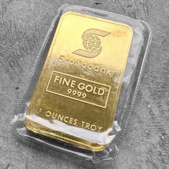 Vintage Johnson Matthey Scotiabank 5 oz Gold stuck Bar .9999 5oz - Scotia Bank