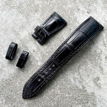 Load image into Gallery viewer, Original Rolex Leather Black band strap 20mm / 16mm 346771 DXS - Size XS
