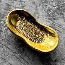 Load image into Gallery viewer, China Gold Poured 1/2 Tael Boat 18.78 Gram .999+ Pure Gold Bar
