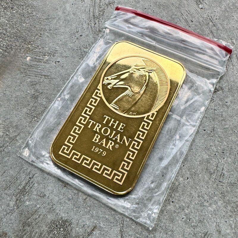 1979 Johnson Matthey 1 oz The Trojan Horse Bar .9999 1oz