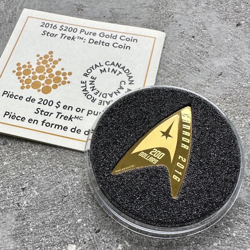 2016 Delta $200 Canada 1/2oz Gold Coin Queen Elizabeth II - Star Trek
