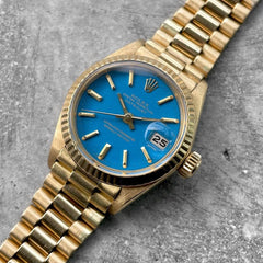 1970 Rolex Datejust President Yellow Gold 6917 - Blue Stella Dial