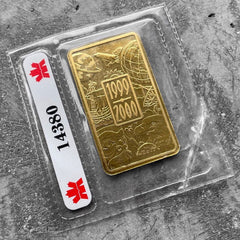 1999 / 2000 Royal Canadian Mint RCM 1 oz Gold Bar .9999 1oz Millennium