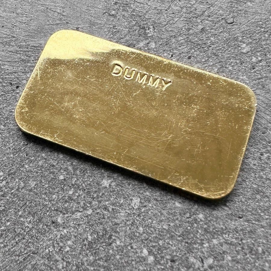 Vintage Johnson Matthey 20 gram Gold Bar .9999 - SAMPLE bar marked DUMMY