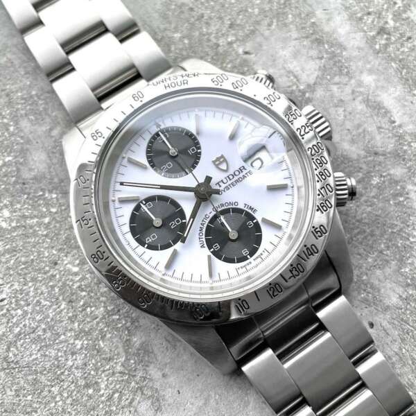 1994 Tudor Big Block Chronograph 79180 white dial Oysterdate - Panda Dial