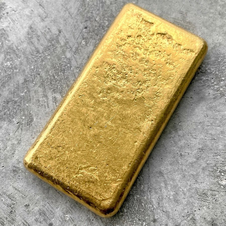 Johnson Matthey London 10 oz Gold Poured Bar .9999 10oz - Low Serial