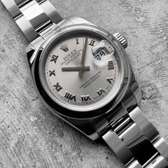 Ladies Rolex Datejust 179160 - Roman numeral Markers silver dial