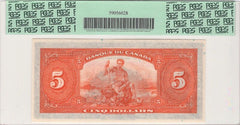 1935 Canada French $5 Specimen BC-6S PCGS Gem New 66PPQ