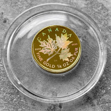 Load image into Gallery viewer, 2001 Canada $10 Maple Fine 1/4 oz - Hologram Mapleleaf
