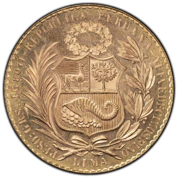1963 Peru 100 Soles Gold Coin