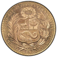 Load image into Gallery viewer, 1963 Peru 100 Soles Gold Coin
