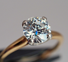 Load image into Gallery viewer, Vintage 14K gold 1.48 carat natural diamond solitaire engagement ring D/F VVS2
