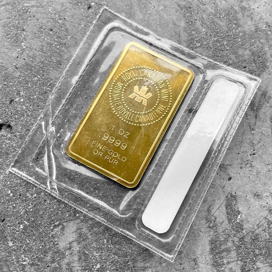 1999 / 2000 Royal Canadian Mint RCM 1 oz Gold Bar .9999 1oz Millennium