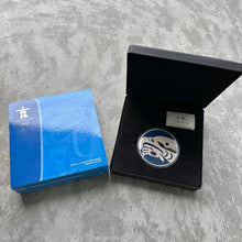 Load image into Gallery viewer, 2017 Rose Gold 2010 Canada Olympic Kilo coin 32.15 oz .999 Silver – Blue Enamel Eagle
