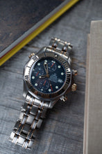 Load image into Gallery viewer, Omega Seamaster Chrono 2296.80.00 Automatic - Rose gold Titanium -Blue wave dial
