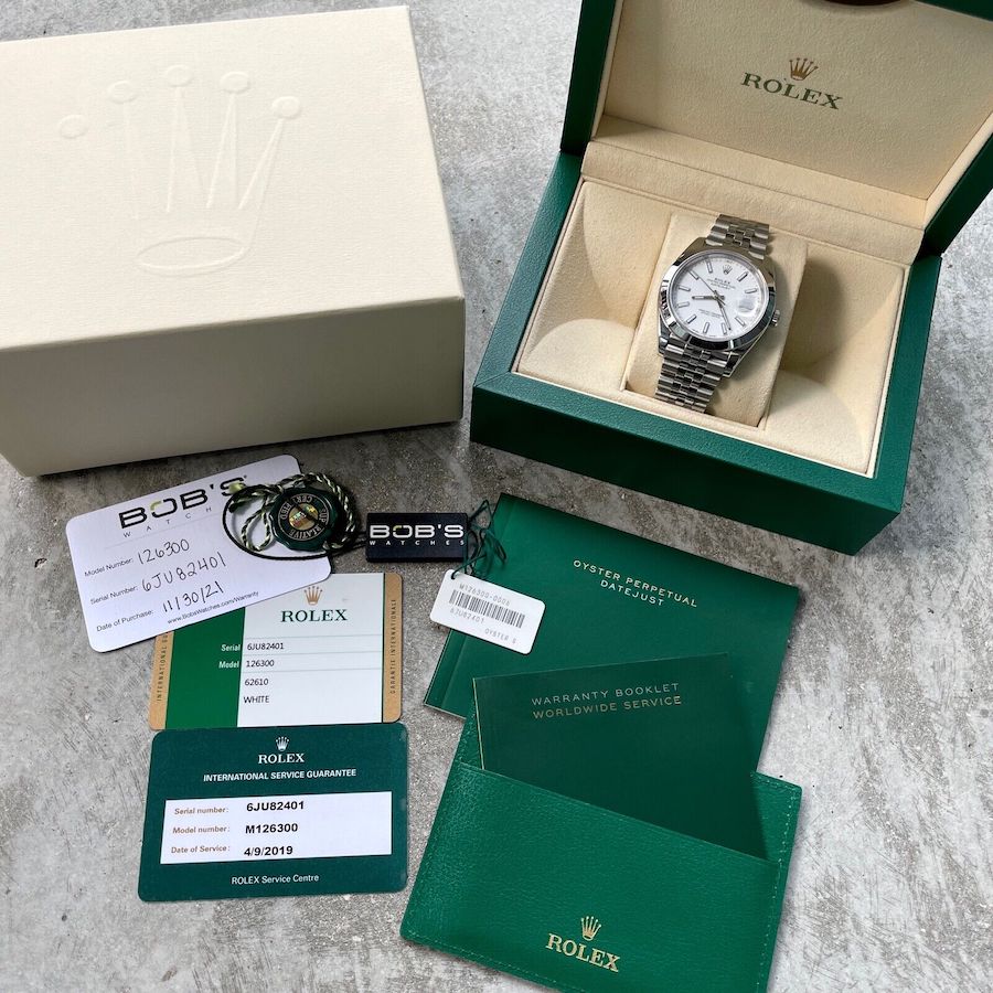 2018 Rolex 41mm Datejust 126300 Jubilee white dial – Box / Papers - Serviced
