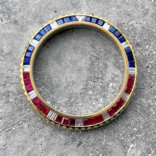 Load image into Gallery viewer, Custom Rolex GMT Master II 116718 Yellow Gold Bezel 116713 - Diamond Sapphire
