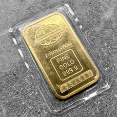 Vintage Engelhard Canada 2 oz Gold stuck Bar .9999 2oz - Sealed
