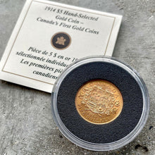 Load image into Gallery viewer, 1914 Canada 5 Dollar Gold Coin - Canada Gold Reserve Attractive Choice Unc +
