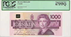 1988 Bank of Canada $1000 BC-61b PCGS Choice New 67PPQ