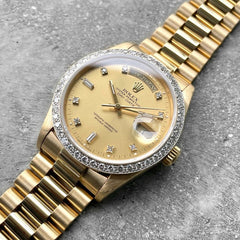 1987 Rolex 36mm President 18038 - Diamond Dial and Bezel