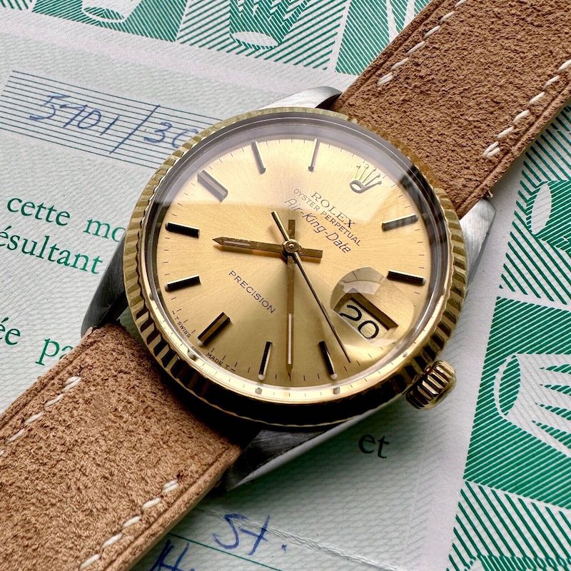 1986 Rolex Mens 5701 Two Tone Air King Oyster Perpetual - Box Papers