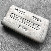 Load image into Gallery viewer, 10 oz Engelhard .999 Silver Poured bar - 5 digit serial - Stunning Condition!
