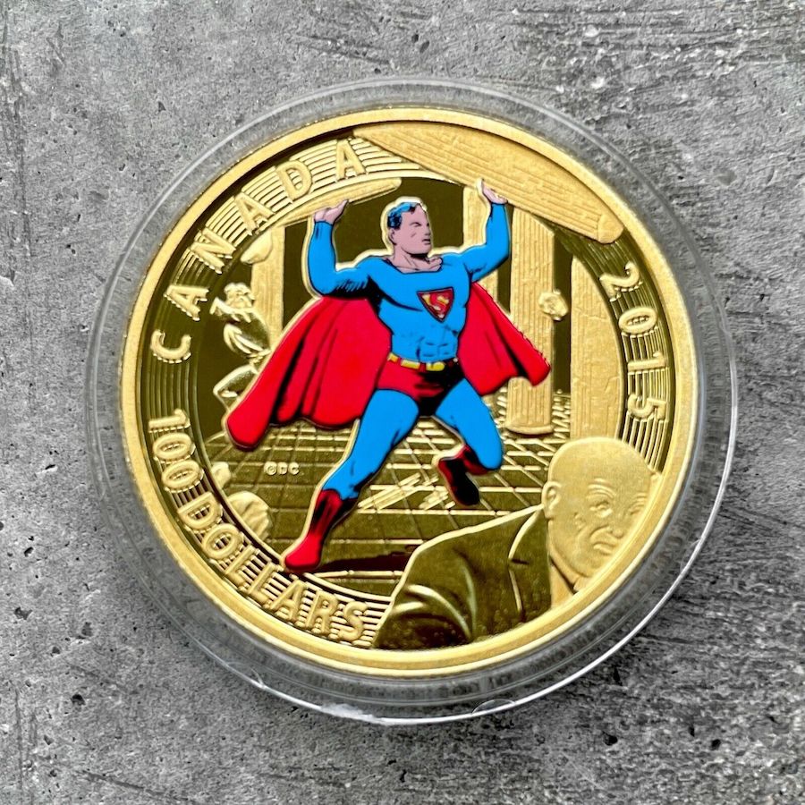 2015 Canada Gold $100 Coin - 1940 Iconic Superman Comic Cover # 4