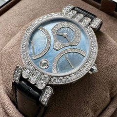 Harry Winston Premier Excenter Retrogrades Automatic Diamond Blue Dial