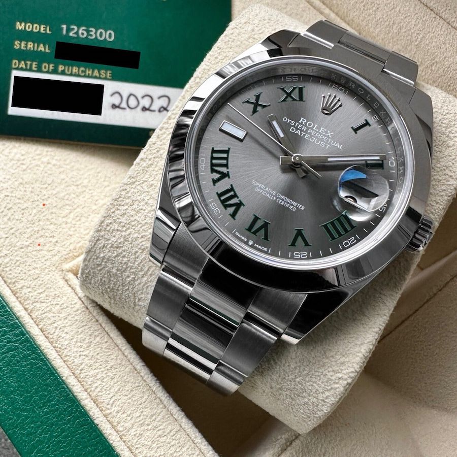 2022 Rolex 41mm Datejust 126300 Oyster Box/ Papers - Wimbledon - October 2022