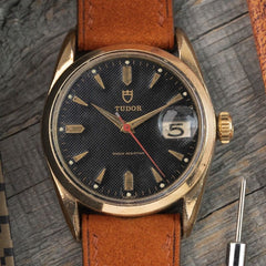1955 Tudor Prince 7939 Manual - Roulette wheel Stunning Black Honey Comb Dial