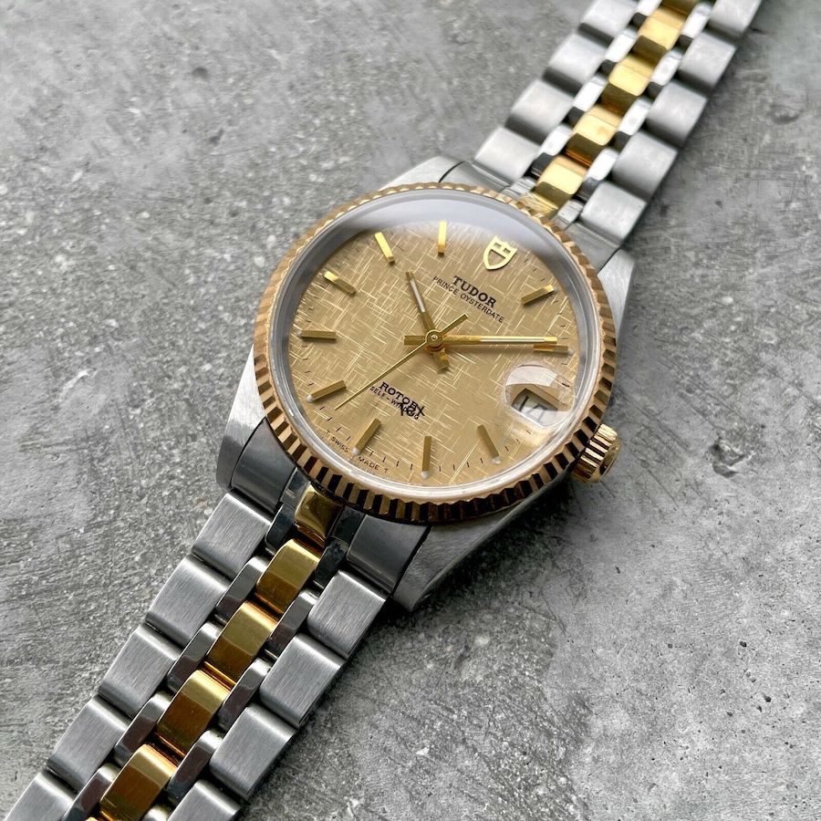 Vintage 32mm Tudor Prince Oysterdate Rotor Automatic 72033 – Unworn Linen Dial