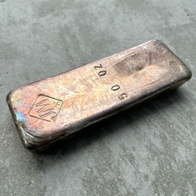 Load image into Gallery viewer, Vintage 50 oz .999 Silver Johnson Matthey Poured bar - toning + Linden Frost
