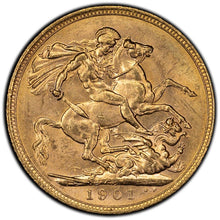 Load image into Gallery viewer, 1901 P Australia Sovereign Gold Coin - Minted in Perth

